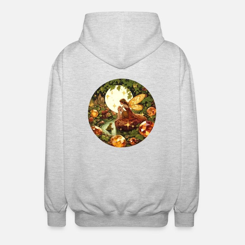 Sumpf-Fee - Unisex Kapuzenjacke - Hellgrau meliert