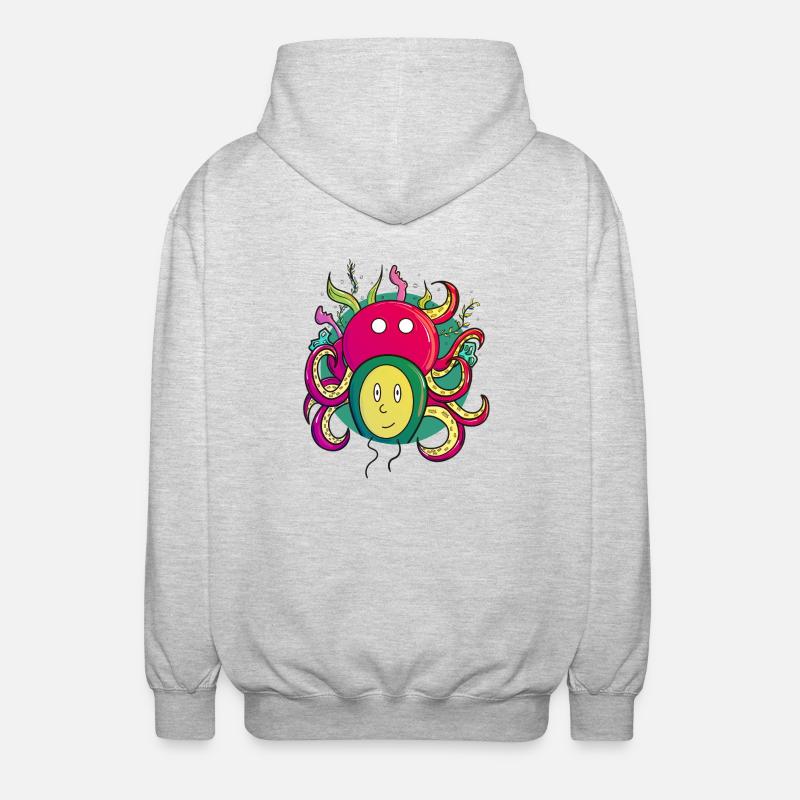 Octopus Mind - Unisex Hooded Jacket - light heather grey