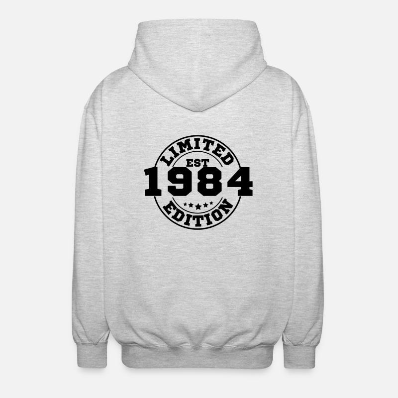 Limitierte Auflage 1984 - Unisex Kapuzenjacke - Hellgrau meliert