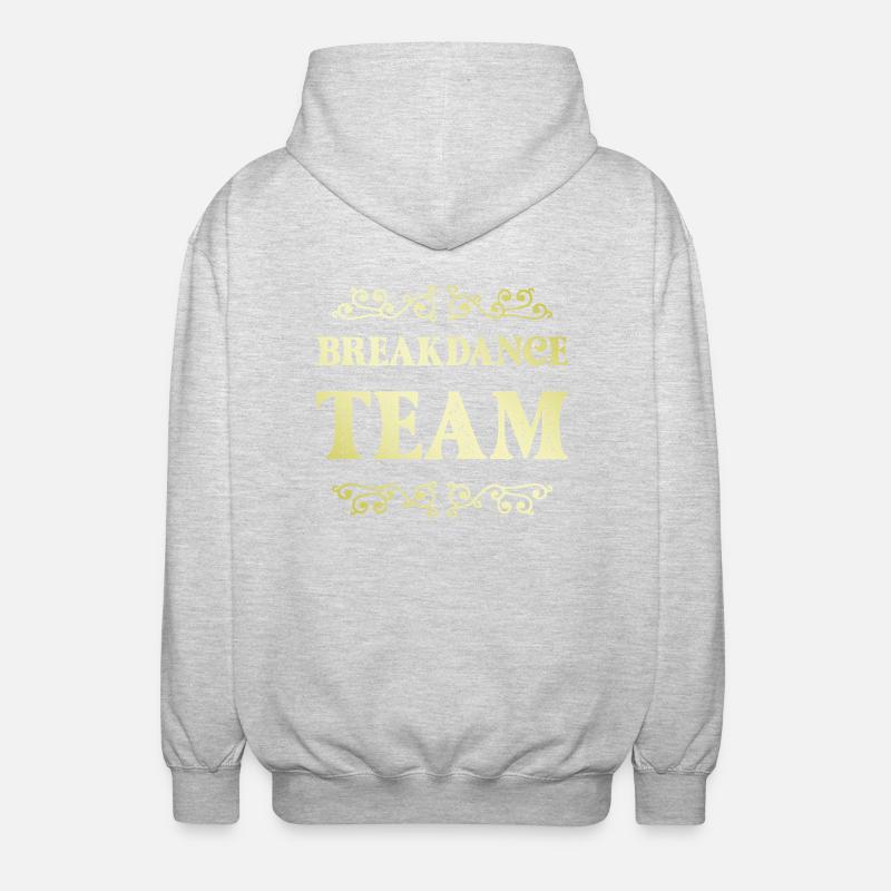Breakdance Team - Unisex Kapuzenjacke - Hellgrau meliert