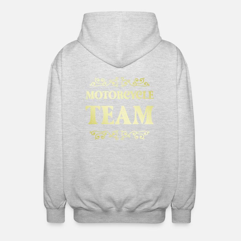 Motorcycle Team - Unisex Hooded Jacket - light heather grey