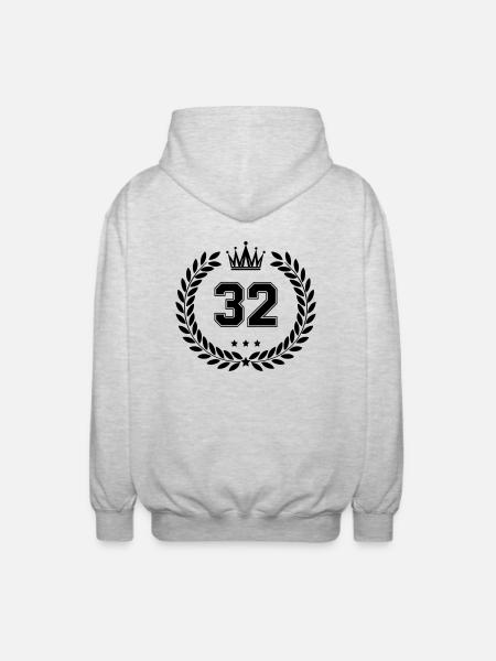 wappen 32 - Unisex Kapuzenjacke - Hellgrau meliert