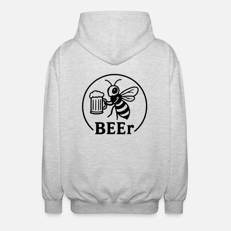 BEE...r - Veste à capuche unisexe - gris clair chiné