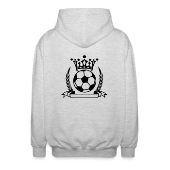fussball banner - Veste à capuche unisexe - gris clair chiné - Dos - AI Model Male 185 light (185cm)