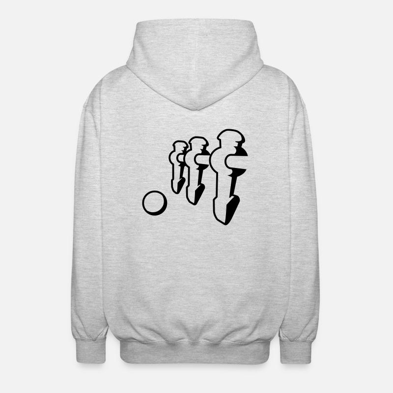 Kickershirt Logo Outline - Kickershirt - Unisex Kapuzenjacke - Hellgrau meliert