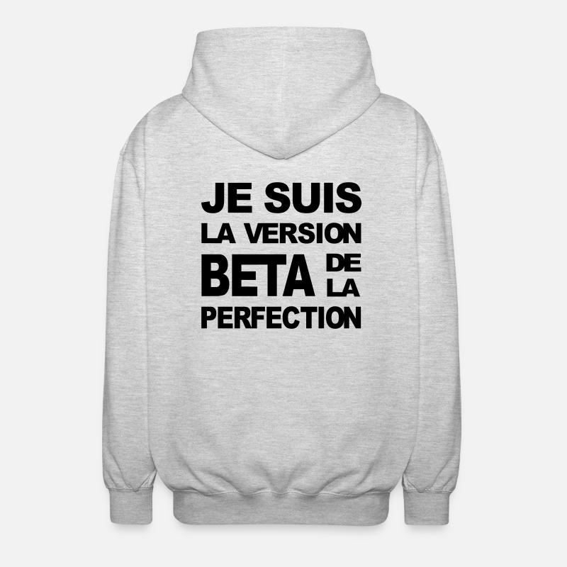 version beta perfection - Veste à capuche unisexe - gris clair chiné