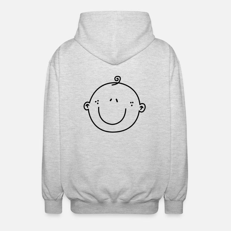 bebis - Unisex Kapuzenjacke - Hellgrau meliert