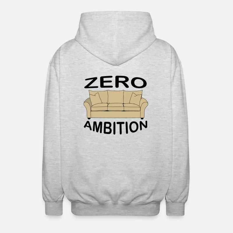 zero ambition - Veste à capuche unisexe - gris clair chiné