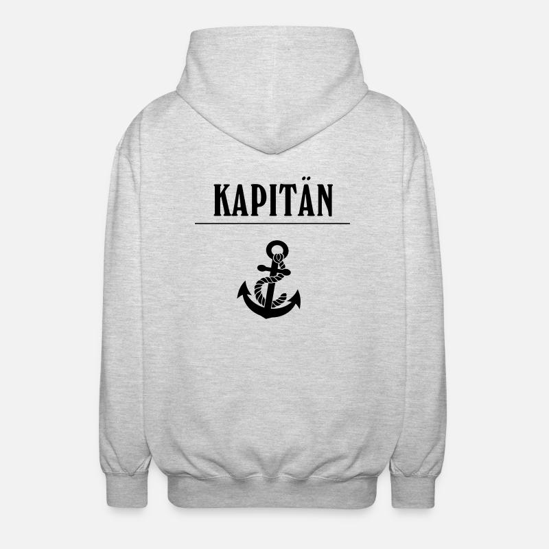 kapitan - Unisex Kapuzenjacke - Hellgrau meliert