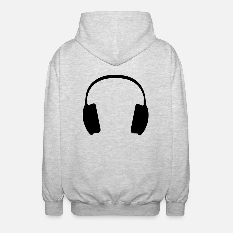 Kopfhörer - Unisex Kapuzenjacke - Hellgrau meliert