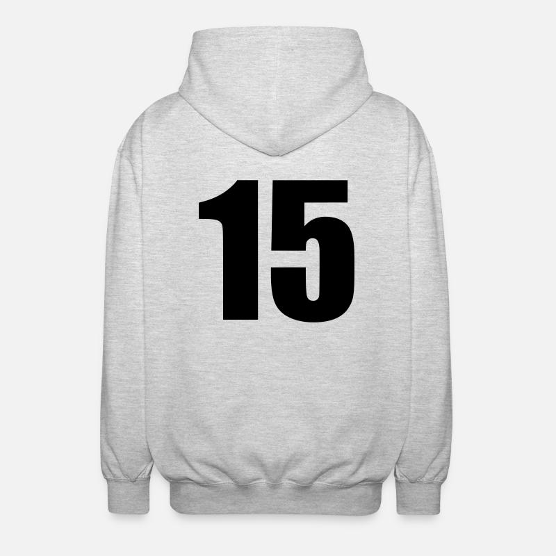 15 - Unisex Kapuzenjacke - Hellgrau meliert