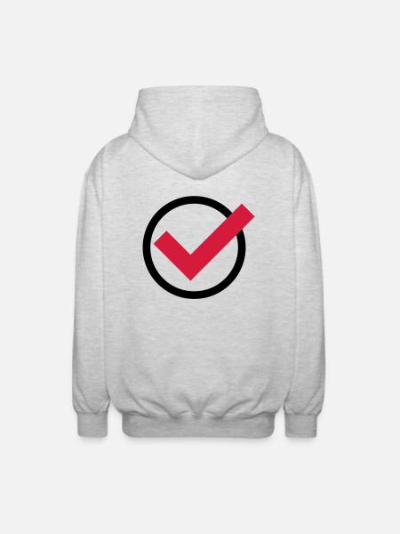 haken__f2 - Unisex Kapuzenjacke - Hellgrau meliert
