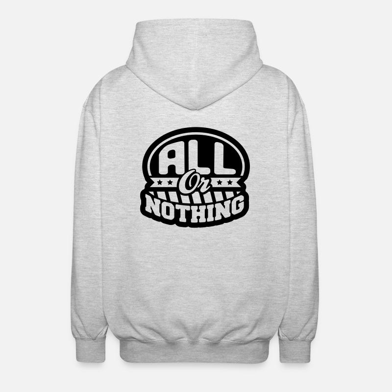 all_or_nothing_design_t1 - Veste à capuche unisexe - gris clair chiné