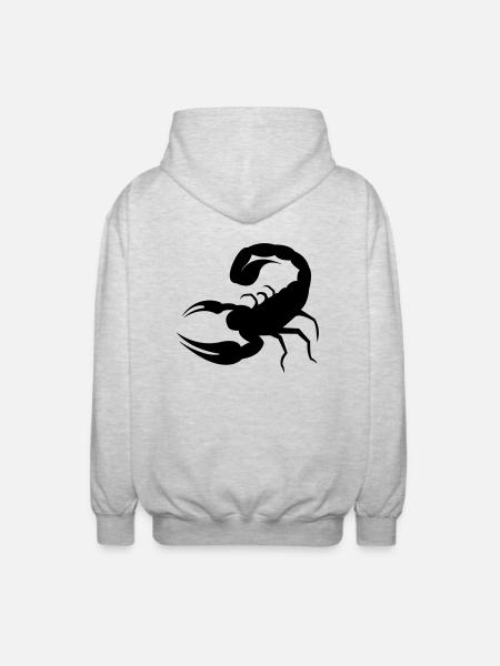 skorpion - Unisex Kapuzenjacke - Hellgrau meliert