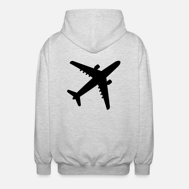 Avion - Veste à capuche unisexe - gris clair chiné