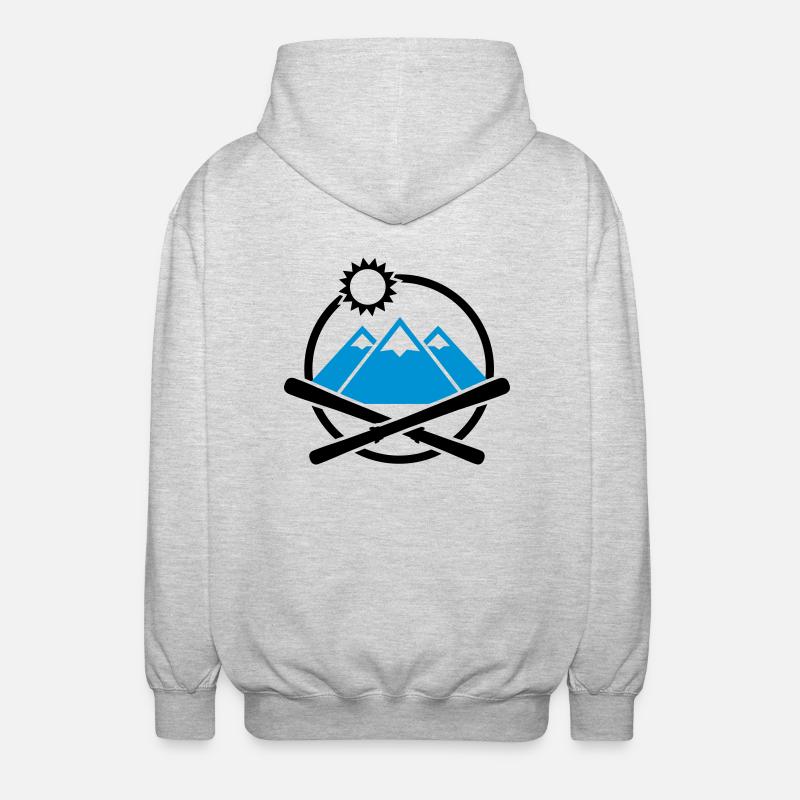 Ski - Veste à capuche unisexe - gris clair chiné