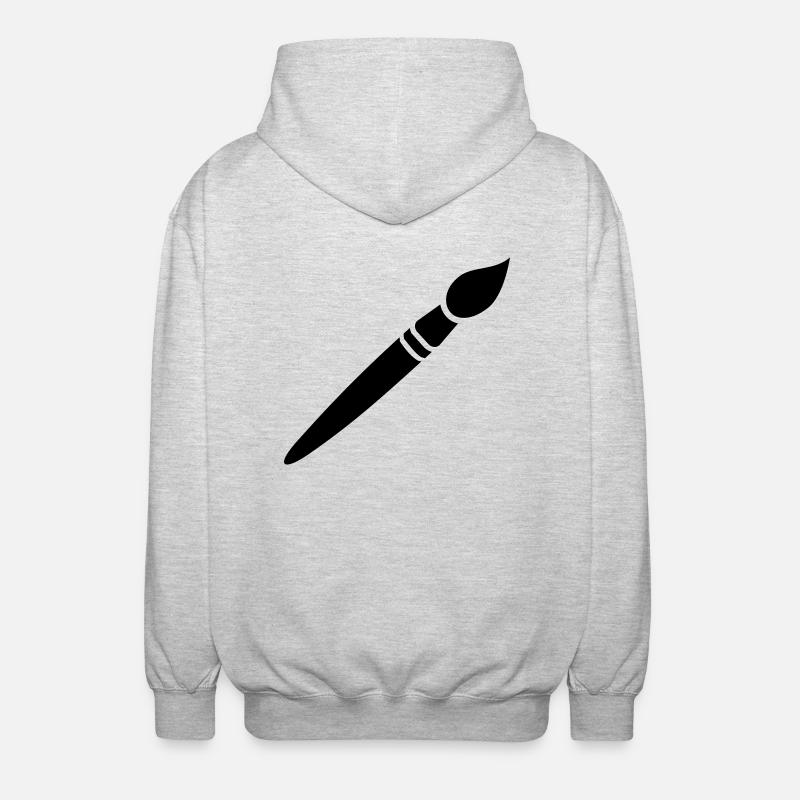 Pinsel - Unisex Kapuzenjacke - Hellgrau meliert