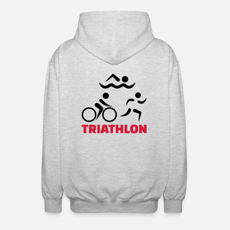 Triathlon - Veste à capuche unisexe - gris clair chiné