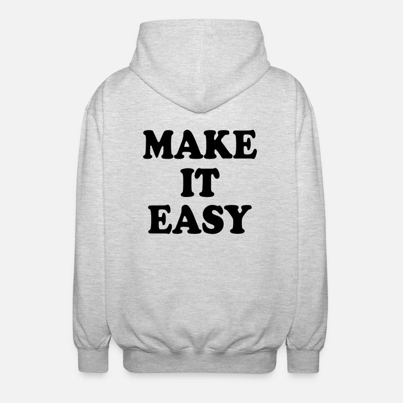 Make it easy - Unisex Hooded Jacket - light heather grey