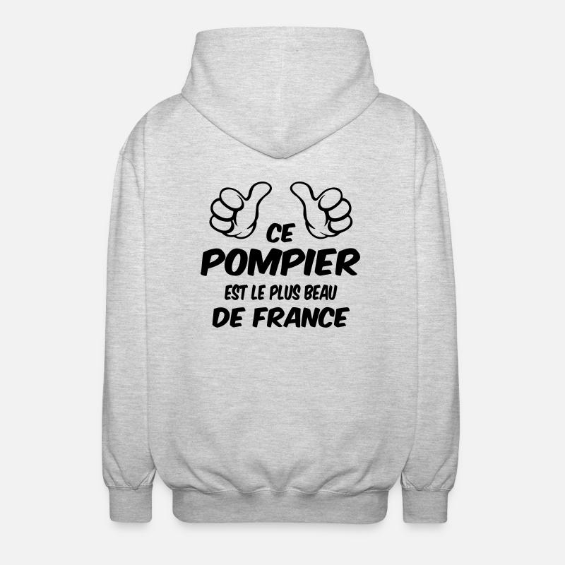 MEILLEUR POMPIER - Veste à capuche unisexe - gris clair chiné