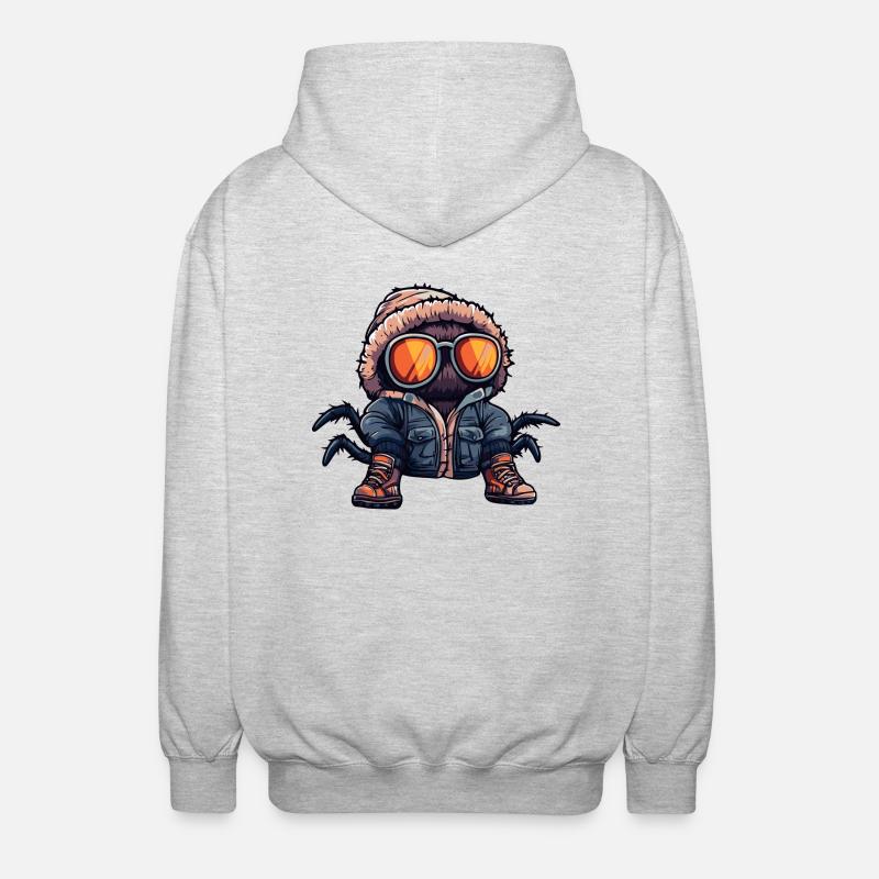 Tarantula Winter Comic - Unisex Kapuzenjacke - Hellgrau meliert