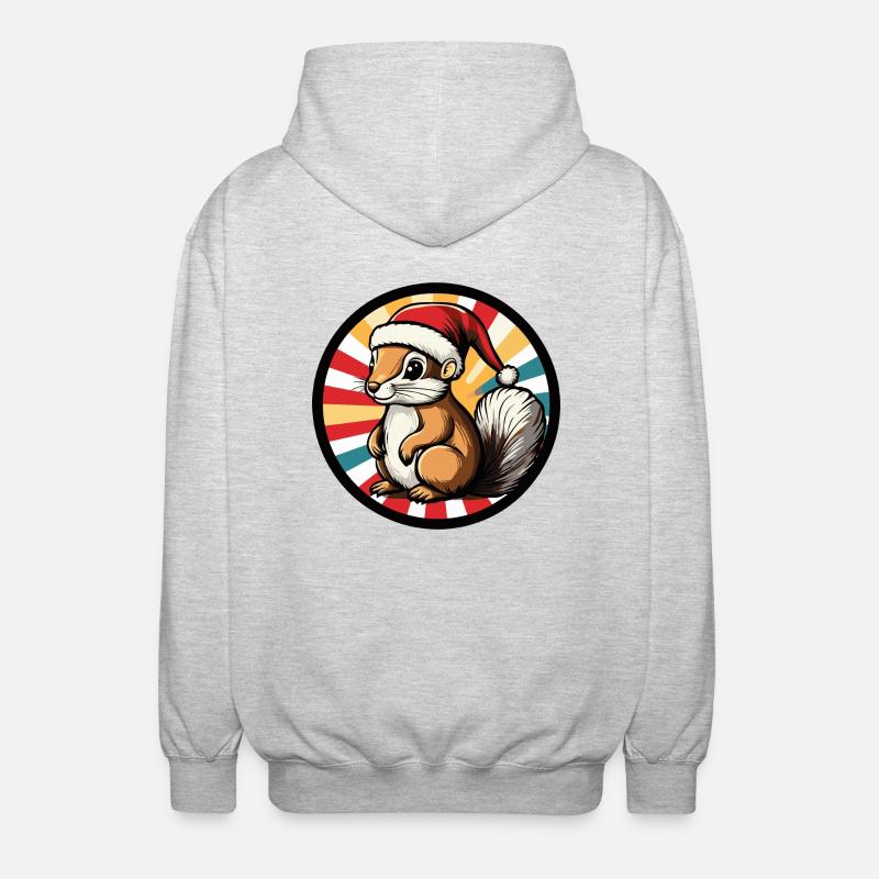 Noël Écureuil Noël - Veste à capuche unisexe - gris clair chiné