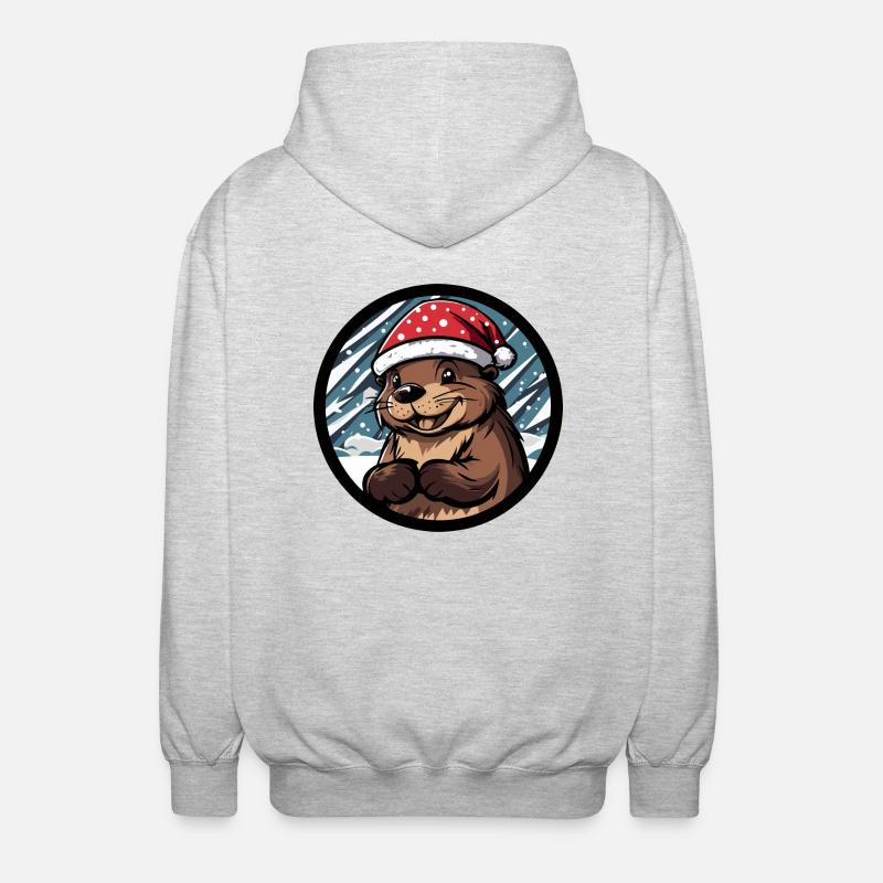 Castor Noël Noël - Veste à capuche unisexe - gris clair chiné