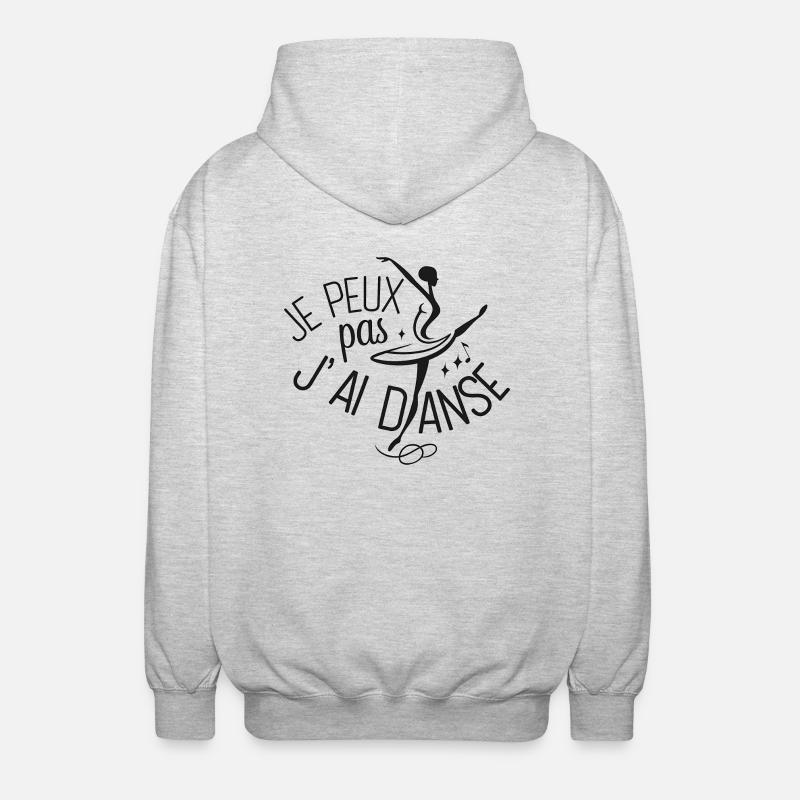 Je peux pas j'ai danse - Veste à capuche unisexe - gris clair chiné