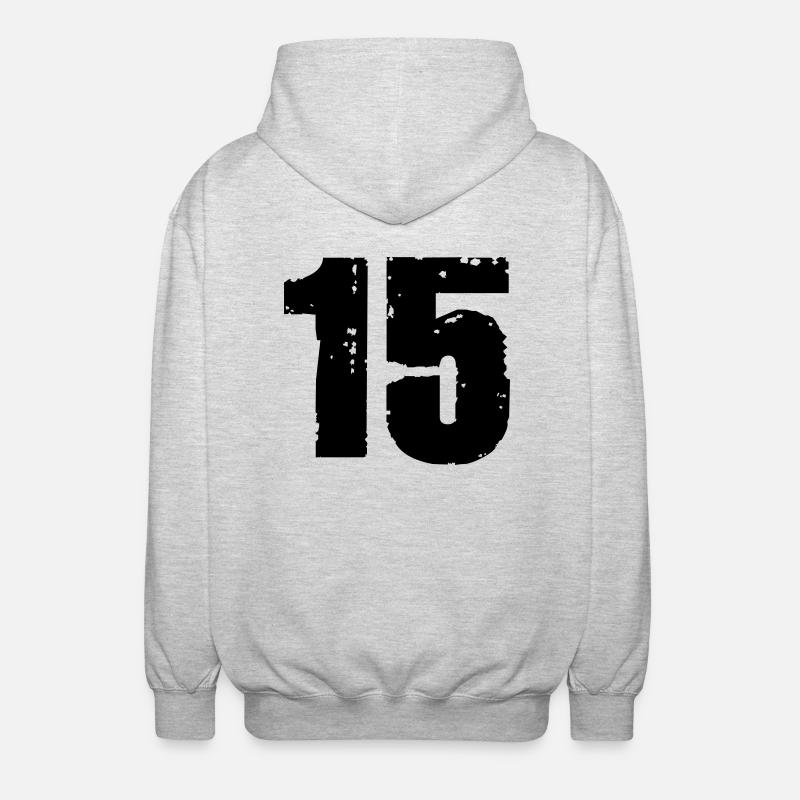 15 - Unisex Kapuzenjacke - Hellgrau meliert