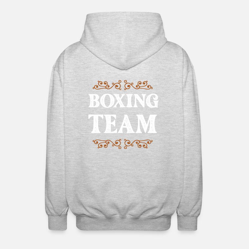 Équipe de boxe - Veste à capuche unisexe - gris clair chiné