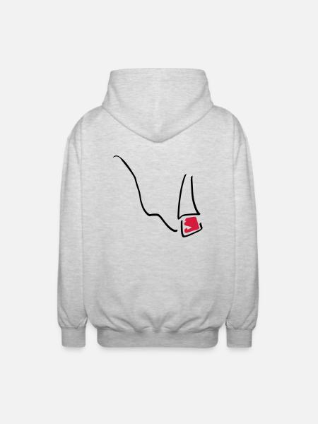 cigarette_01 - Unisex Kapuzenjacke - Hellgrau meliert
