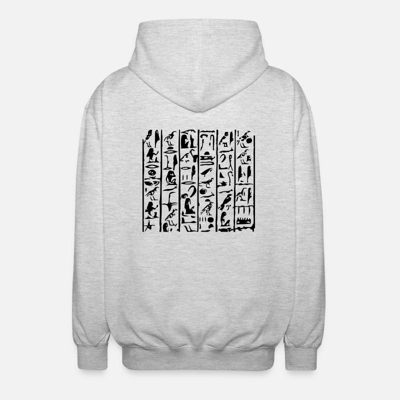 egypt_kite_vec_1 de - Unisex Hooded Jacket - light heather grey