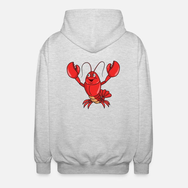 lobster - Unisex Hooded Jacket - light heather grey