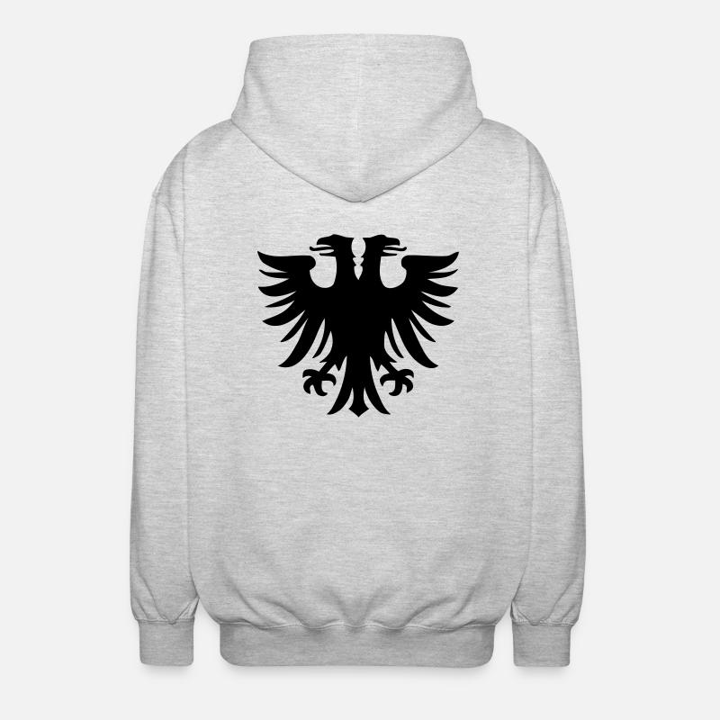 Aigle à deux têtes - Veste à capuche unisexe - gris clair chiné