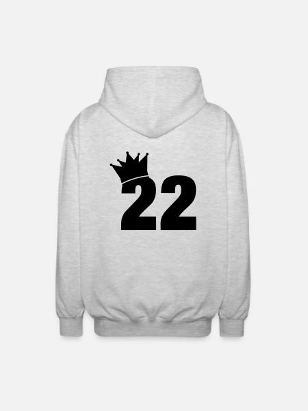 22_krone_f1 - Unisex Kapuzenjacke - Hellgrau meliert
