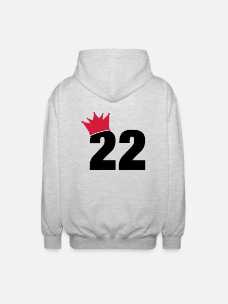 22_krone_f2 - Unisex Hooded Jacket - light heather grey
