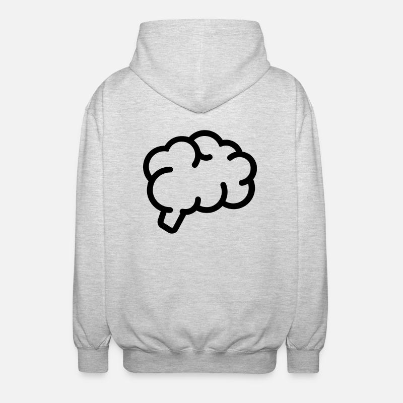 Brain, Brain, Smart, Intelligent - Unisex Hooded Jacket - light heather grey