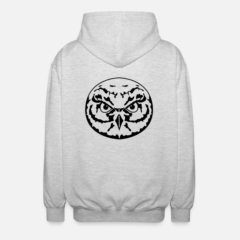 eule - Veste à capuche unisexe - gris clair chiné