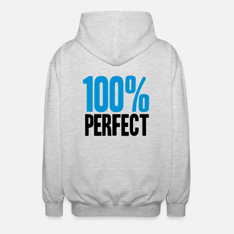 100 % Perfect - Unisex Kapuzenjacke - Hellgrau meliert