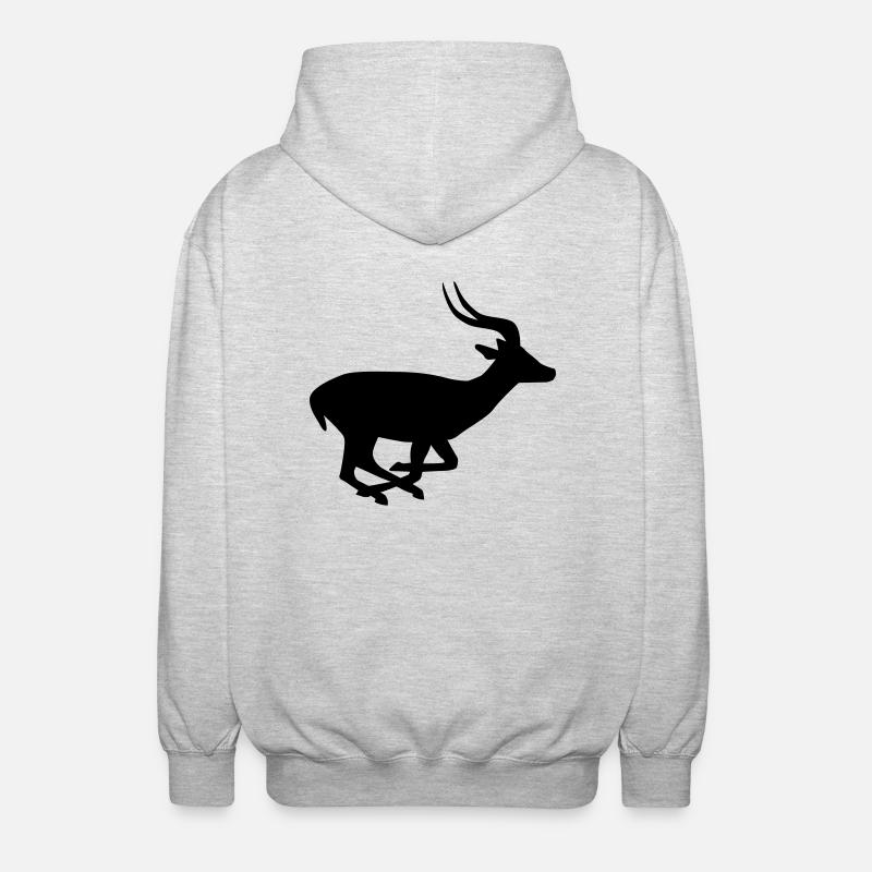 Antilope - Veste à capuche unisexe - gris clair chiné