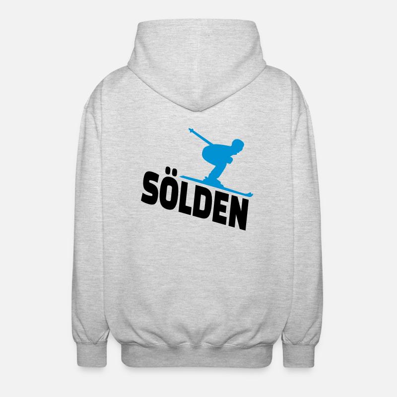 Sölden - Unisex Kapuzenjacke - Hellgrau meliert