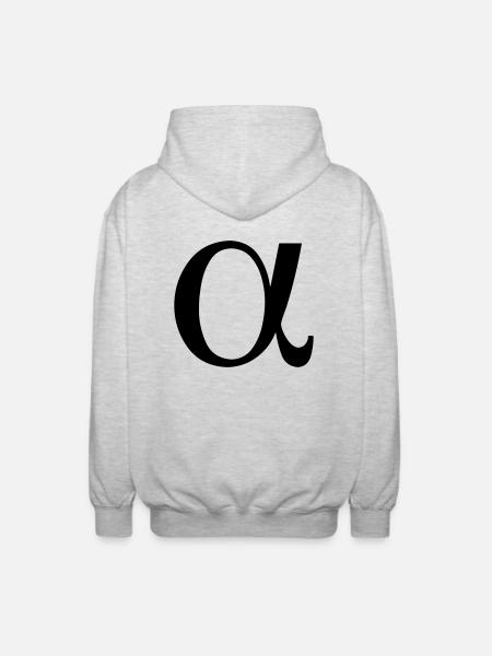 Alpha - Veste à capuche unisexe - gris clair chiné