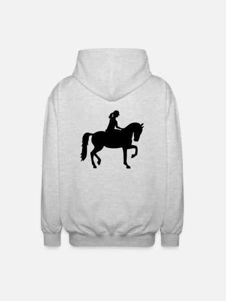 Reiterin - Unisex Kapuzenjacke - Hellgrau meliert
