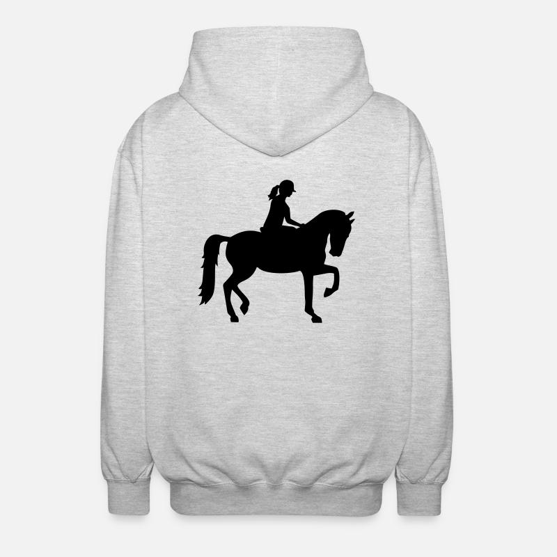 Aller à cheval - Veste à capuche unisexe - gris clair chiné