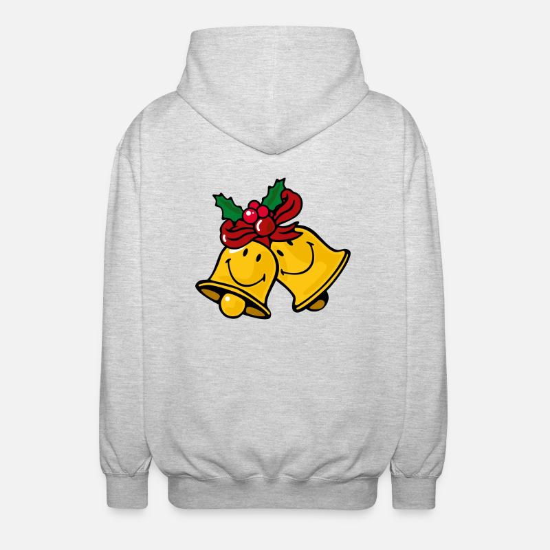 Smiley Christmas Bells - Veste à capuche unisexe - gris clair chiné