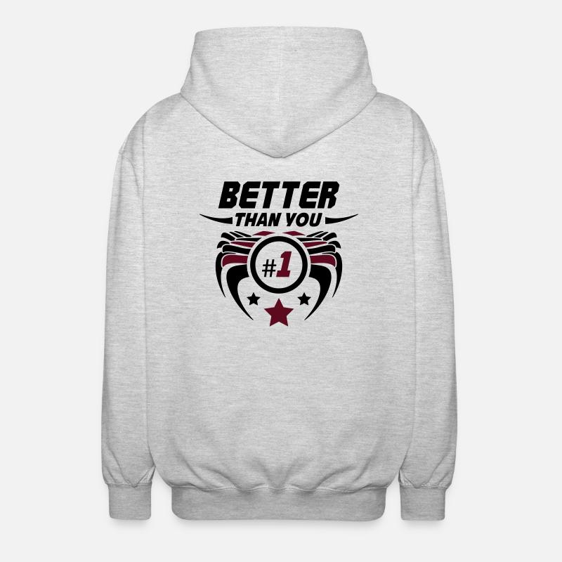 better_than_you_02 - Unisex Kapuzenjacke - Hellgrau meliert
