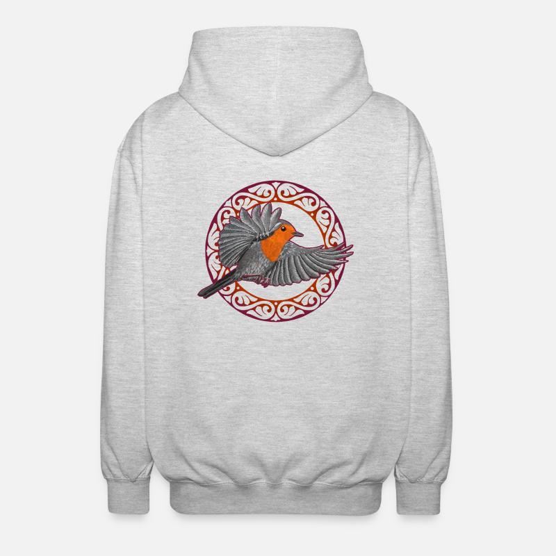 Robin - Veste à capuche unisexe - gris clair chiné