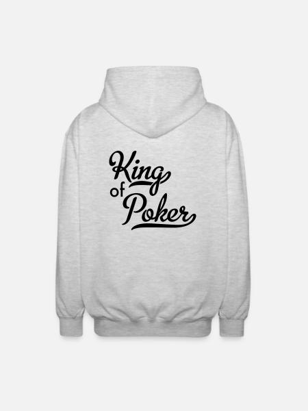 Poker - Unisex Kapuzenjacke - Hellgrau meliert