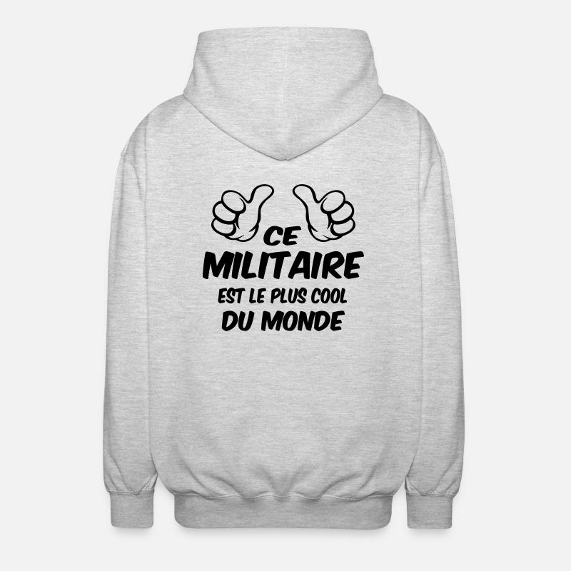 BESTES MILITÄR - Unisex Kapuzenjacke - Hellgrau meliert