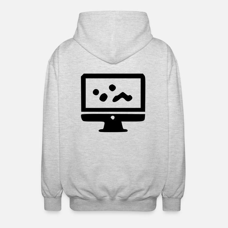 Moniteur Ecran - Veste à capuche unisexe - gris clair chiné